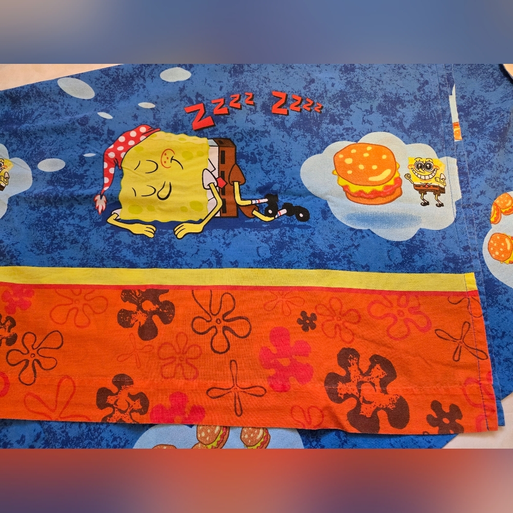 Nickelodeon SpongeBob SquarePants 2004 Viacom Twin Sheet Flat Only